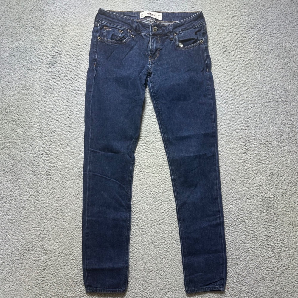 Hollister Super Skinny Jeans Womens 3R W26 L31 Dark Wash Low Rise Denim 26x29